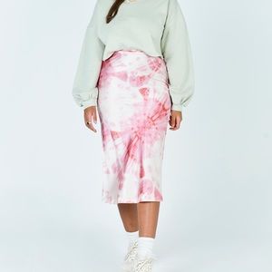 Tie dye midi skirt